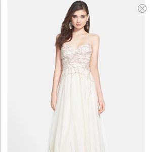 Sparkly cream ball gown
